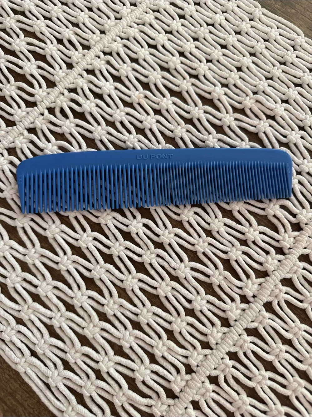 Vintage DuPont 326 Blue Barber Nyon Plastic Made in USA Styling Comb
